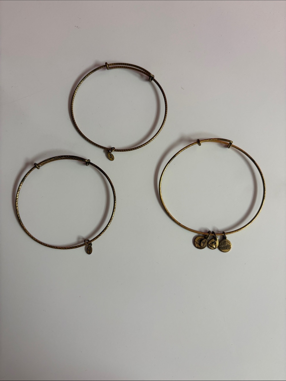 Alex and Ani Gold Tone Adjustable Bangle Bracelet Set - Women's Jewelry